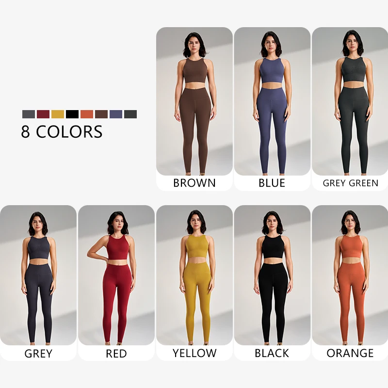 

Sports Yoga Fitness Set Shockproof Bra Tight Yoga Pants High Waist Peach Butt Fitness Pants Women's Suit