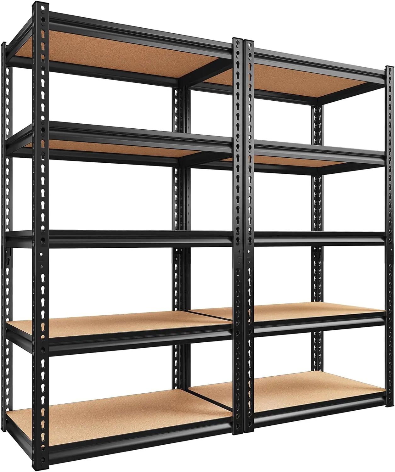 

Shelving 5 Tier Garage Storage Shelves Heavy Duty Shelving Adjustable Storage Shelves Metal Shelves for Storage Loads 1500LBS