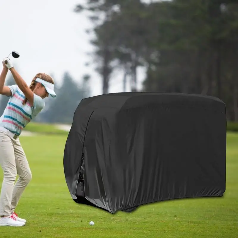 Golf Cart Covers 4 Passenger Waterproof Golf Cart Rain Cover for Most Golf Cart All-Season Protection Golf Cart Accessories