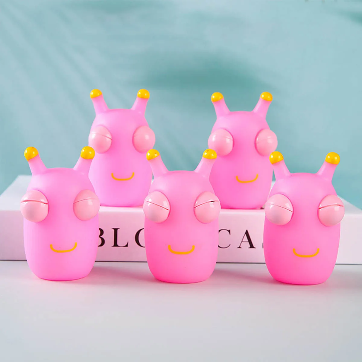 2Pcs Lustige Augapfel Burst Squeeze Spielzeug Rosa Augapfel Raupe Prise Spielzeug Für Erwachsene Kinder Stress Relief Zappeln Kreative Geschenk