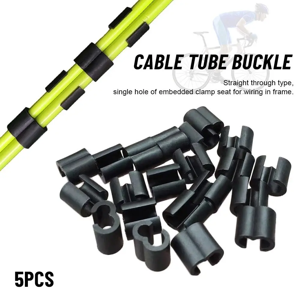 5PCS Embedded Brake Bike Parts Shifter Line Pipe Housing Fixed Device Cycling Accessories Cable Tube Buckle Wire Tubes Clamp