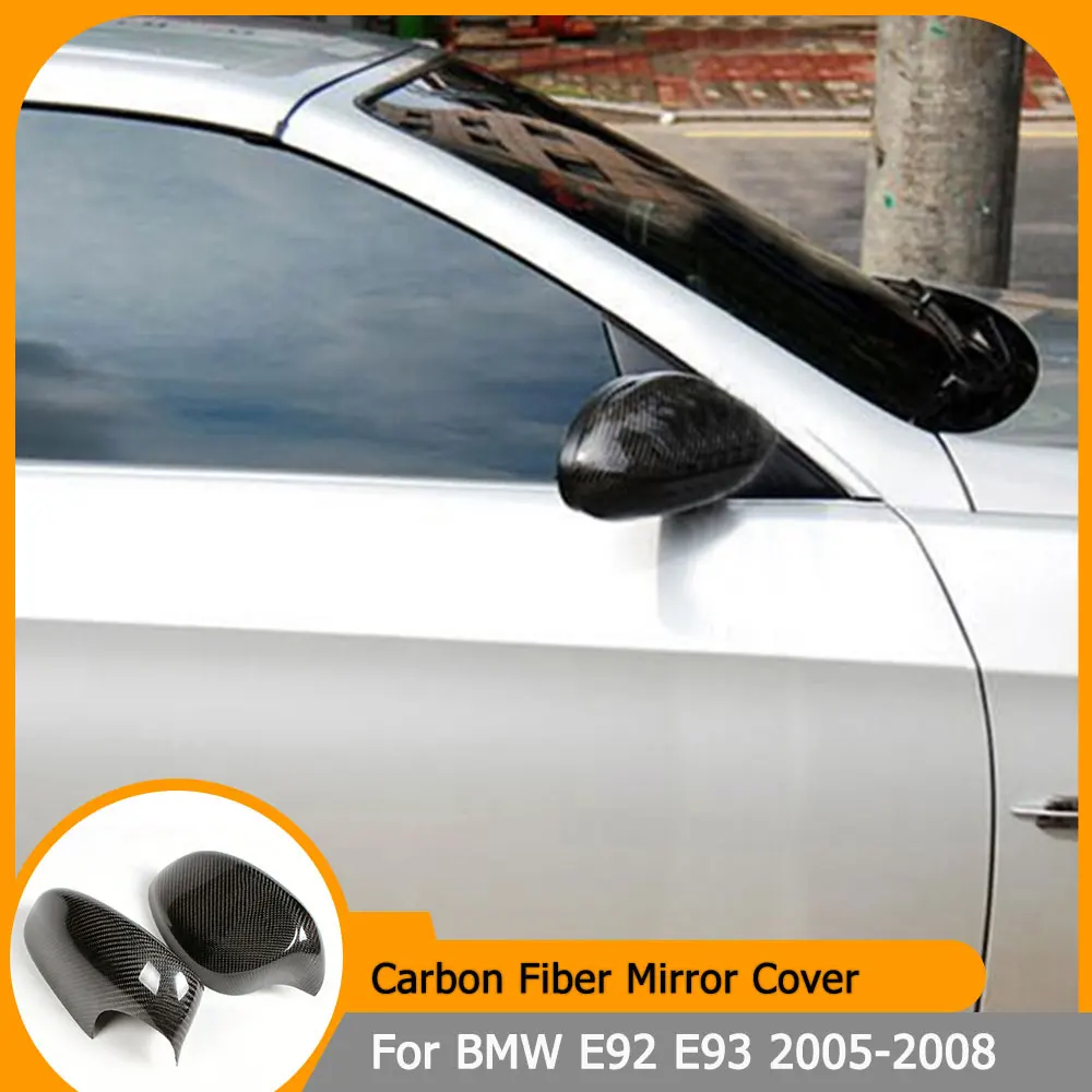 Car Rearview Mirror Covers Caps for BMW E92 E93 M3 2005-2008 Carbon Fiber Racing Rear Side Mirror Covers Shell Case
