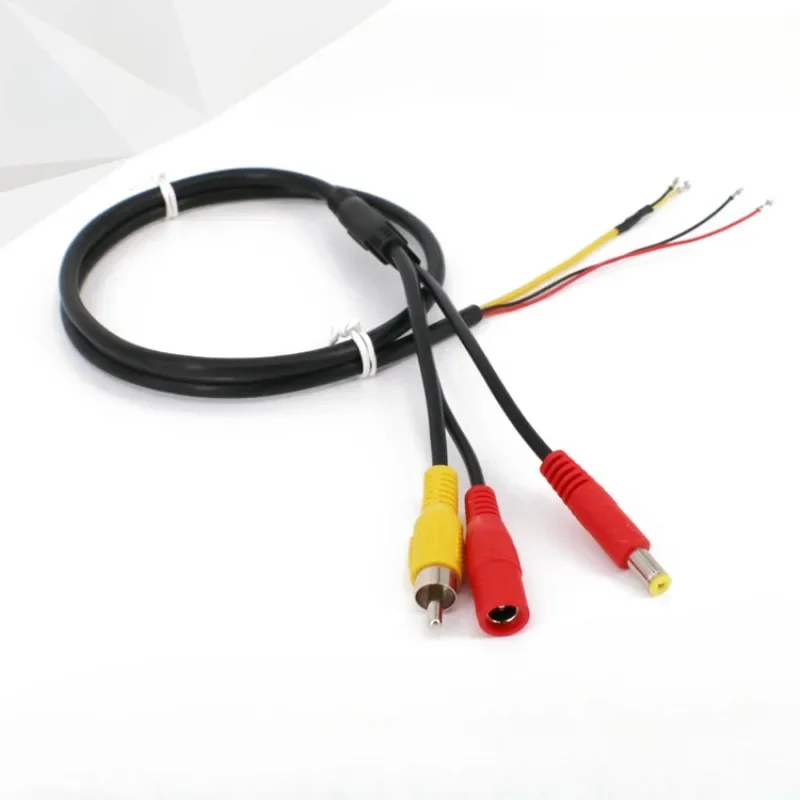 Fuente de alimentación Av + dc Audio 4p Rca macho Dc hembra para cámara analógica línea trasera