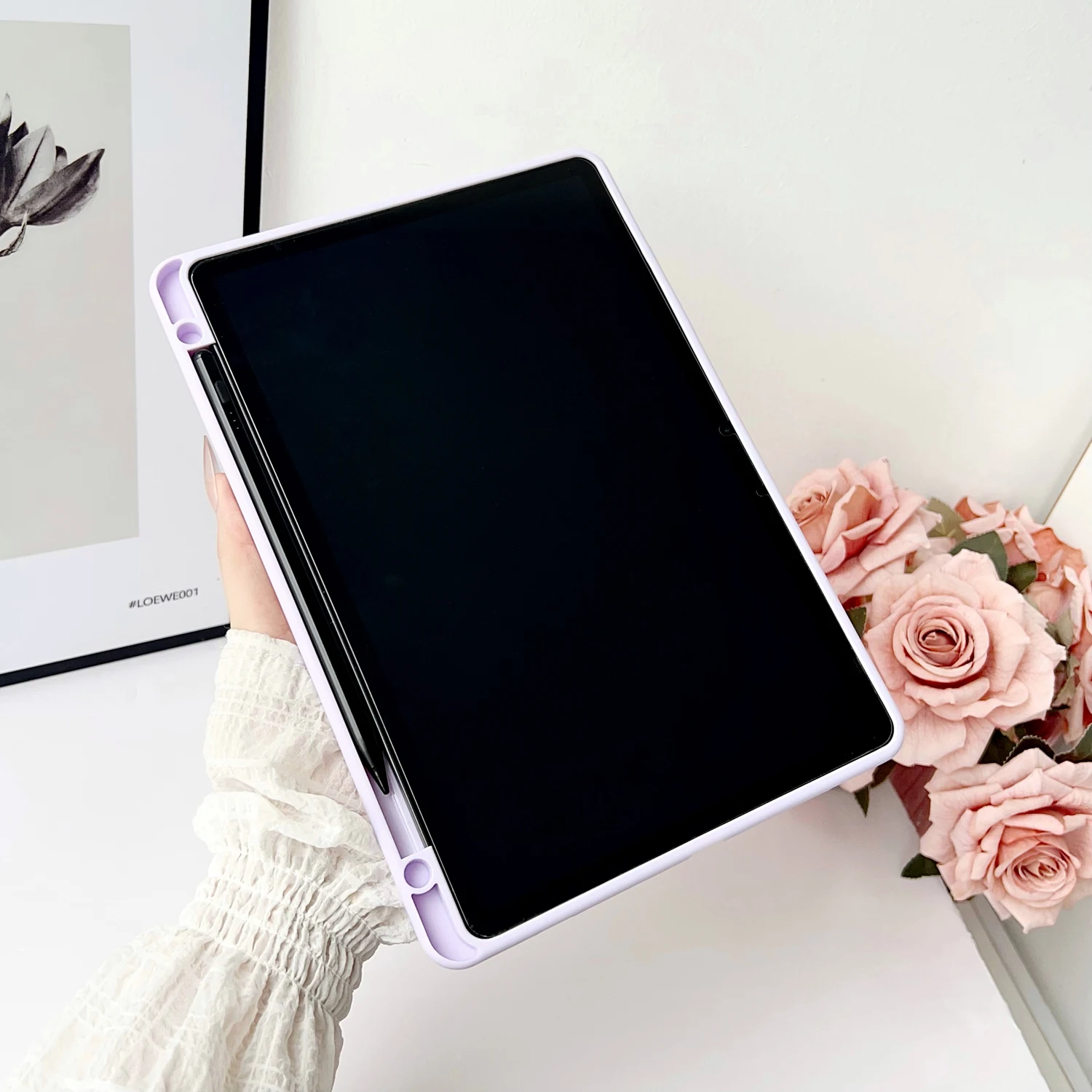 

Candy Color Tablet Case For Samsung Tab S7 S8 S9 A9 Plus A7 Lite Case with Pencil Slot Sleeve Shockproof Soft Silicone Cover