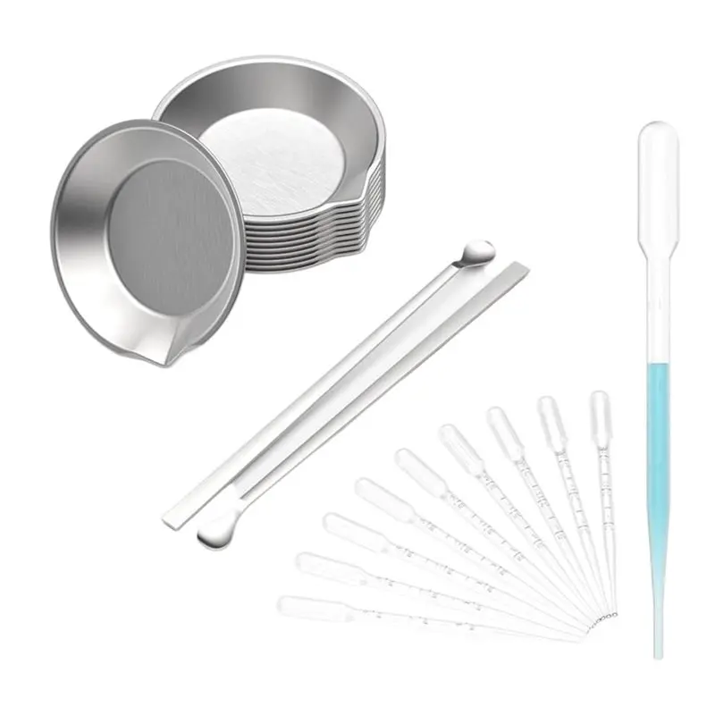 AT69 -For Airbrush Painting Tools- 12Pcs Paint Tray, 2Pcs Paint Stirrer And 10Pcs 3Ml Pipette Eyedroppers Suit DIY Art Craft