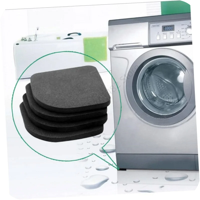4Pcs Washing Machine Anti Vibration Pad Universal Washing Machine Refrigerator Furniture Foot Non-slip Floor Protectors Pads