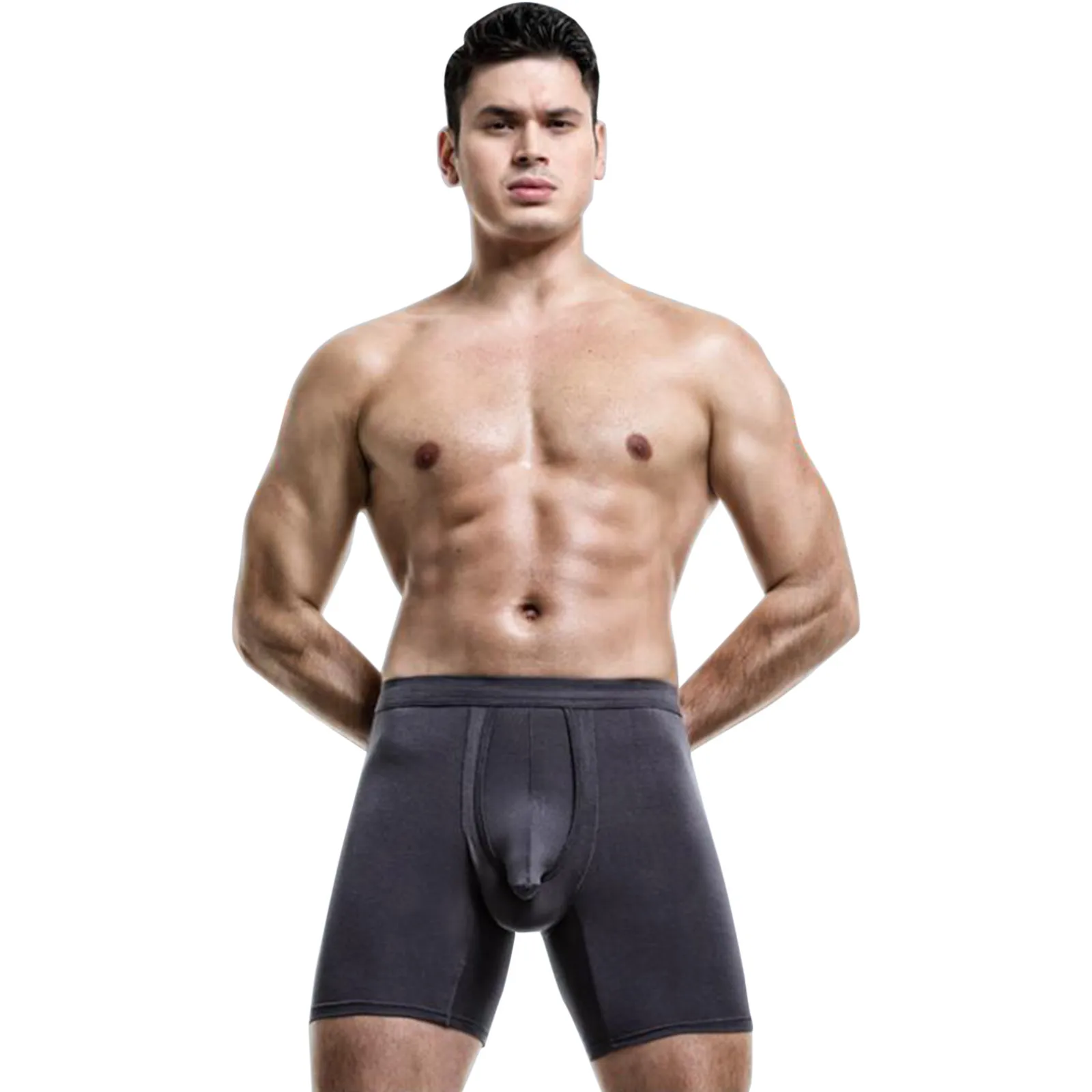 Men's Elephant Nose boxer U Convex  Pouch Breathable Underpants Thin Transparent Boxers short Slips Cueca Masculina Homme