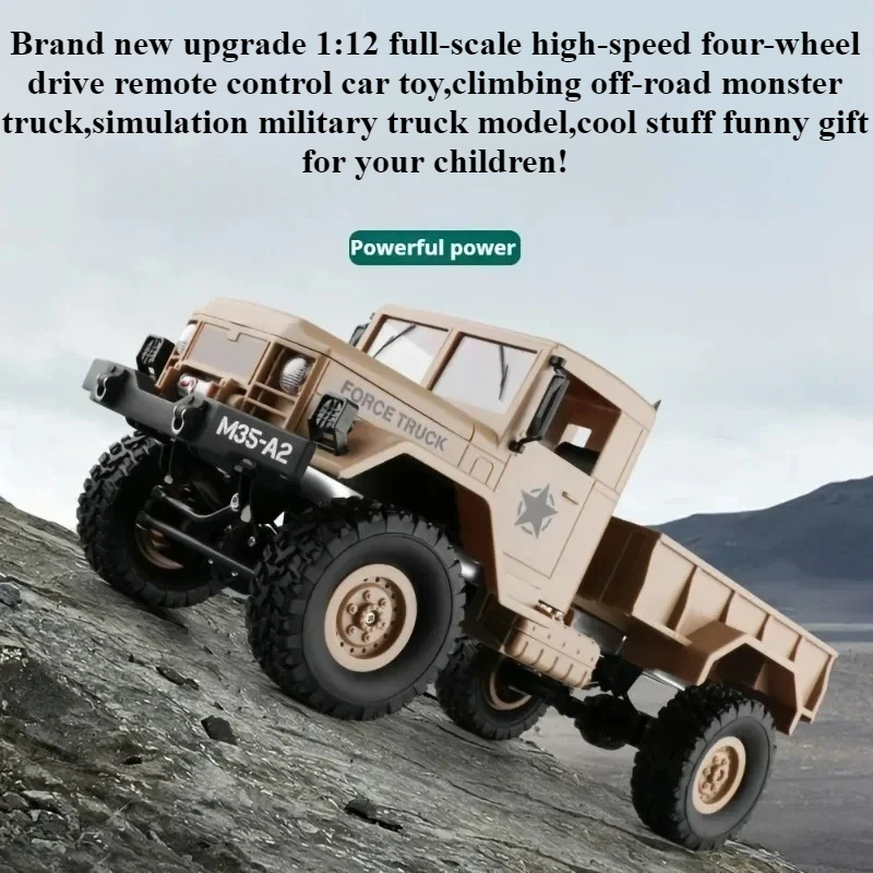 cool stuff rc cars funny gift-kawaii 1:12 climbing off-road military rc truck,remote control car model,WIFI HD camera,kids toys