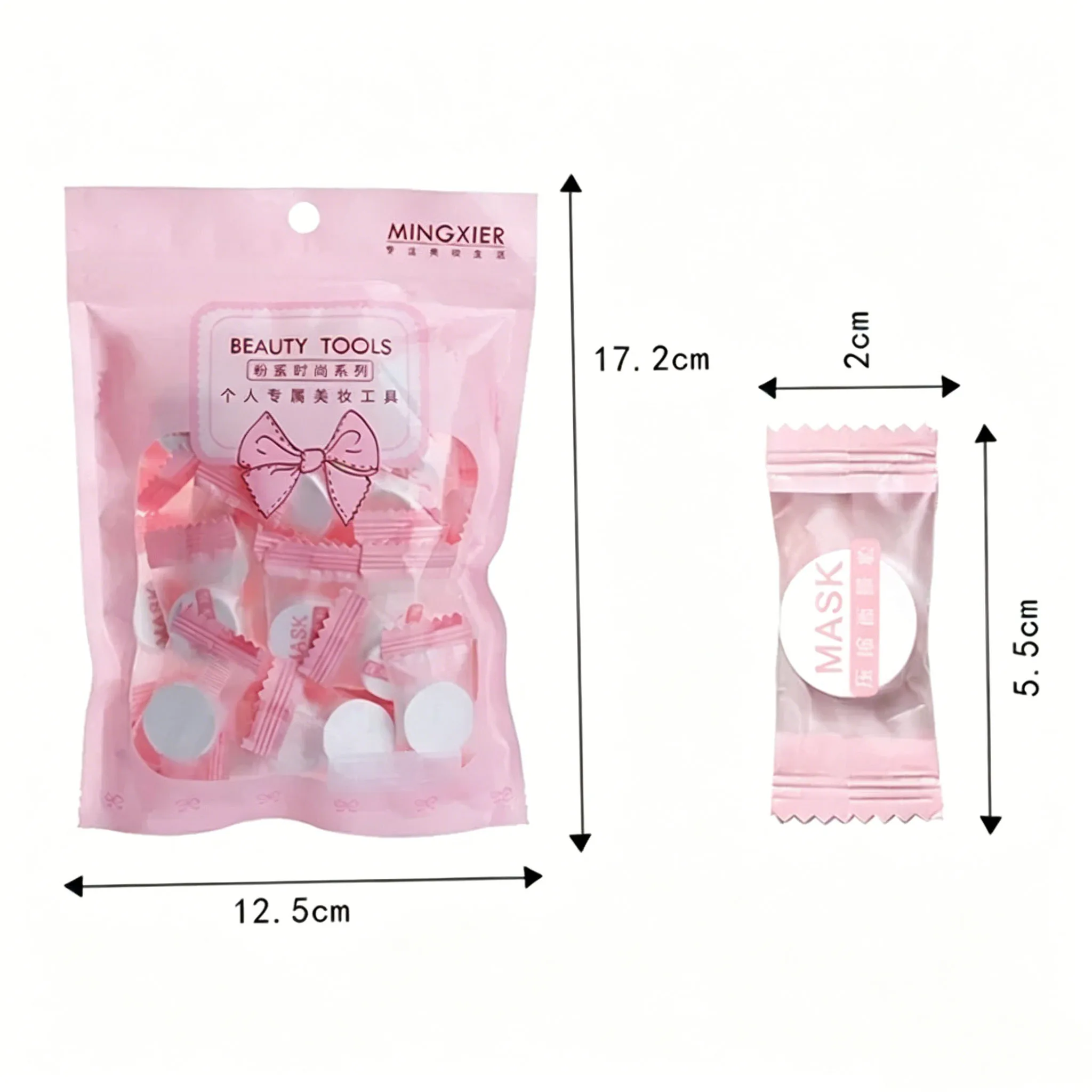 15/30PCS Pink Non Woven Fabric Compression Facial Mask Granular Paper Self Made Moisturizing Facial Mask Fabric Candy Independen