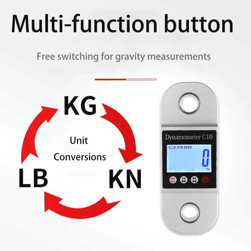 Electronic Force Gauge 10T20T Weighing Scale Pulling Force Measuring Instrument Accurate Wireless Force Gauge Digital Display