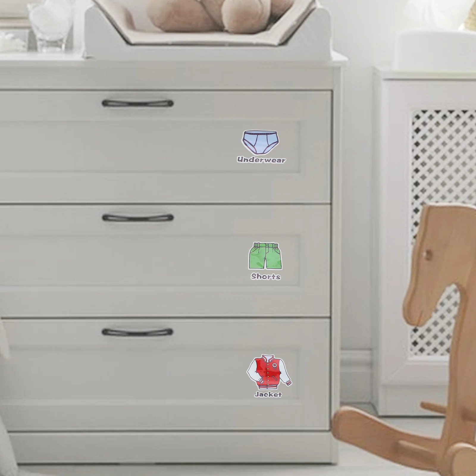 

2 Sheets Cute Dressing Table Sticker Mirror Decorative Room Stickers Clothing Tag Sticker Desk Decals Pvc Material Safe