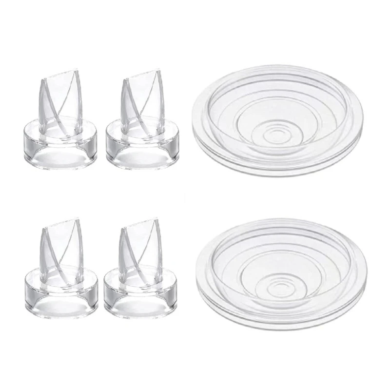 6pcs Silicone Diaphragm & Duck Mouth Set Rubber Duckbill Valves & Silicone Diaphragm set Replacement for Breast