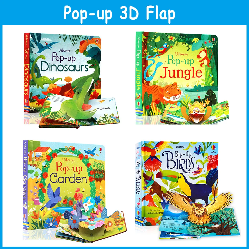 Usborne Boeken Pop Up 3D Flap Foto Engels Verhaal Boeken Voor Kinderen Lezen Activiteit Bedtime Boek Peuters Geschenken Montessori Speelgoed