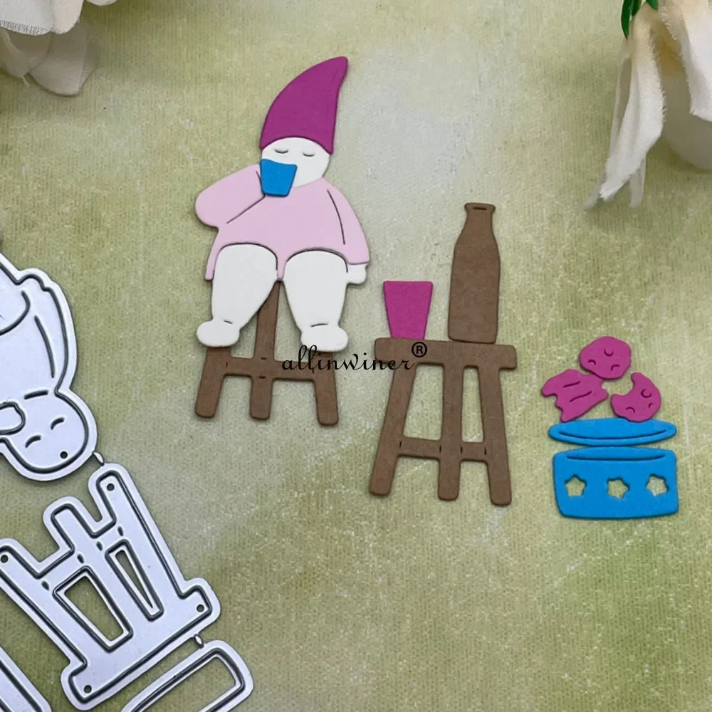 New chair Dwarf decoration DIY Craft Metal Cutting Die Scrapbook Embossed Paper Card Album Craft Template Stencil Dies
