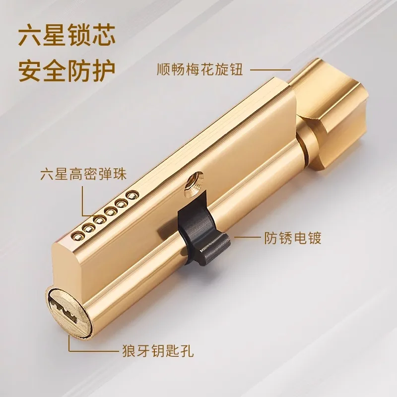 Stilles Holzschloss für den Innenbereich, Schlafzimmer, Haushalt, Universalzimmer, D-Ohr-Schloss aus Aluminiumlegierung, zum Herstellen oder Griffen des mechanischen Türschlosses