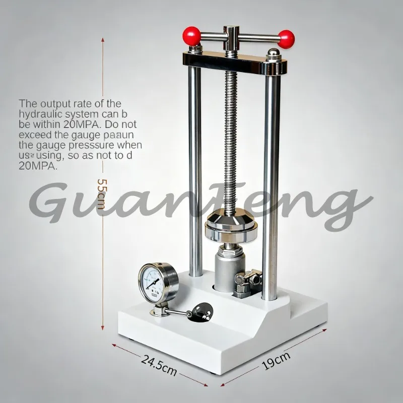 Laboratory Hydraulic Press, Denture Bottle Compression Precision Pressure Equipment, Professional Laboratory Tools for Denture