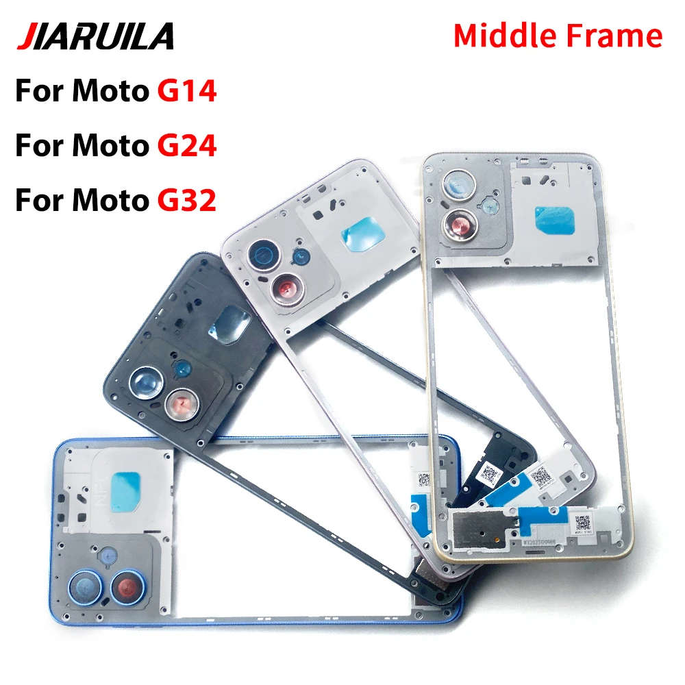 NUEVA Carcasa Trasera con Marco Central para Moto G14 G24 G32 G24 Power, Repuestos para Reparación y Reemplazo del Marco Central