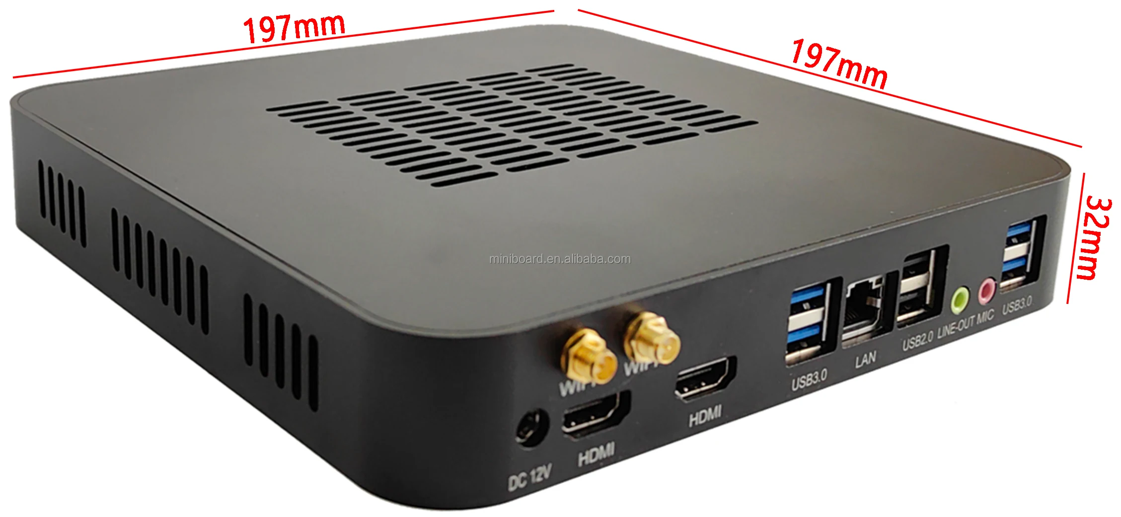 HD4008 Minipc Support 8th to 10th Gen I9/i7/i5 H-Series CPU 4K Dual Mini Computer for Industrial/Gaming Use