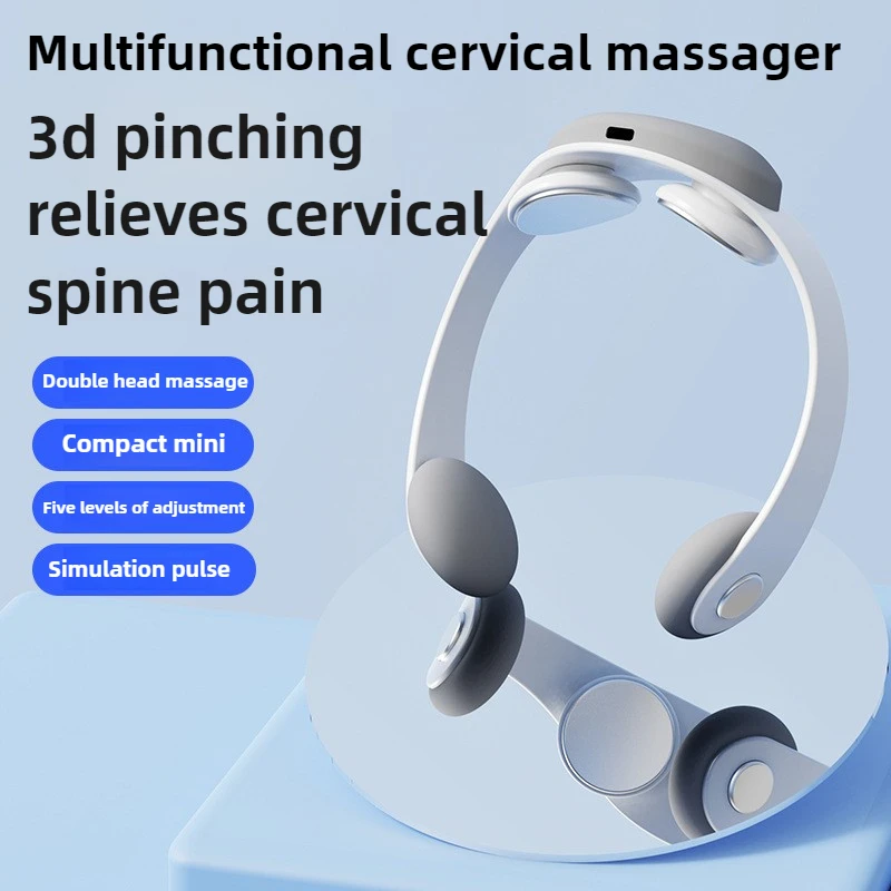 New multifunctional mini cervical massager pulse home neck massager therapy function portable hot compress cervical massager