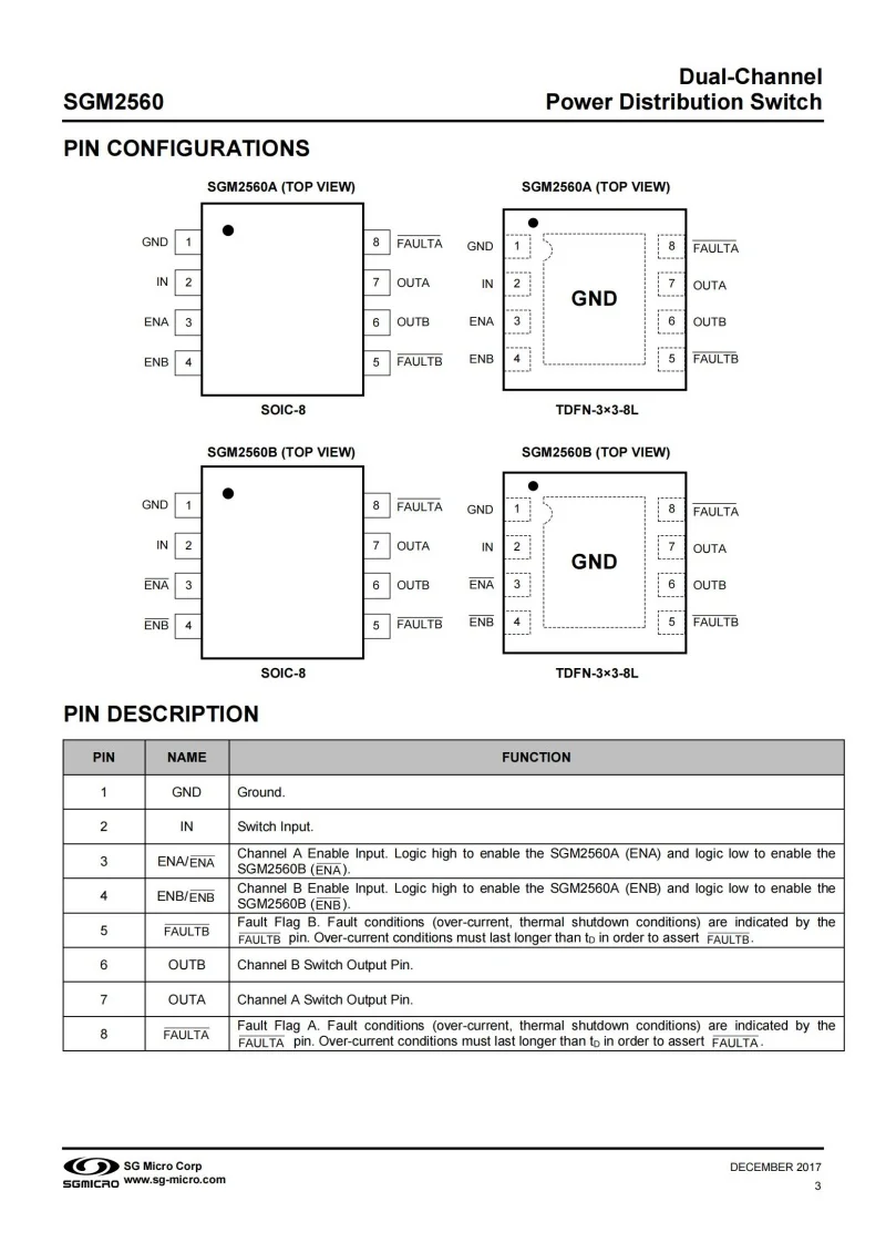 10 قطعة/الوحدة SGM2560BYS8G/TR SOIC-8 ، مفتاح توزيع الطاقة ثنائي القناة ، الالكترونيات ، الدوائر المتكاملة IC #4