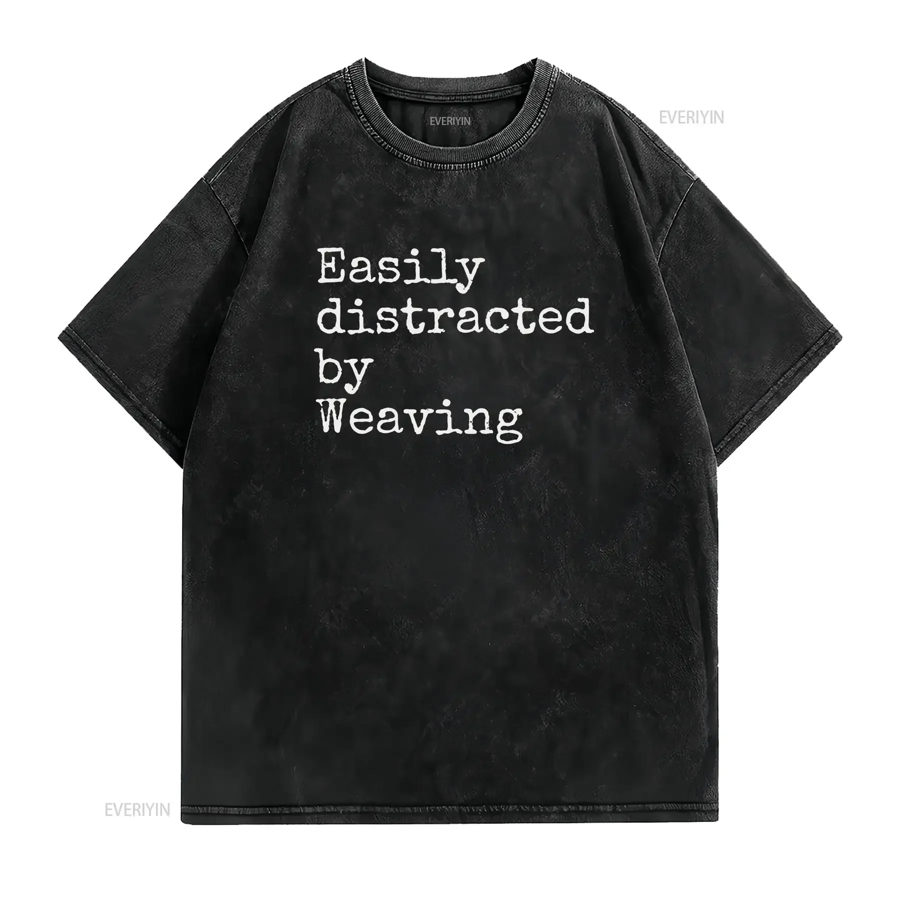 Weaving Themed Cotton T Shirt Loom Lover For Weaver Crew Neck Love to Weave Looms vintage Washed Unisex Breathable Stretched