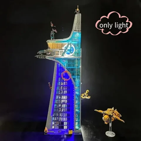 Creative LED Light Set Compatible 76269 Avengers Tower  Building Blocks Model Toys Decorative Lamp Gift (Only Lights NO Blocks)