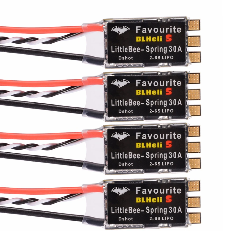 FVT LittleBee LittleBee BLHeli_S ESC DSHOT SPRING 20A/30A ESC BLHeli S Speed Controller 2-4S for FPV Racing Drone QAV210 250 280