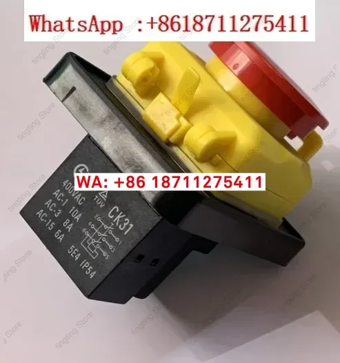 CK31 400VAC Three-phase Motor Magnetic Self-Locking Switch 3-Phase Metal Cutting Machine Start and Stop Button