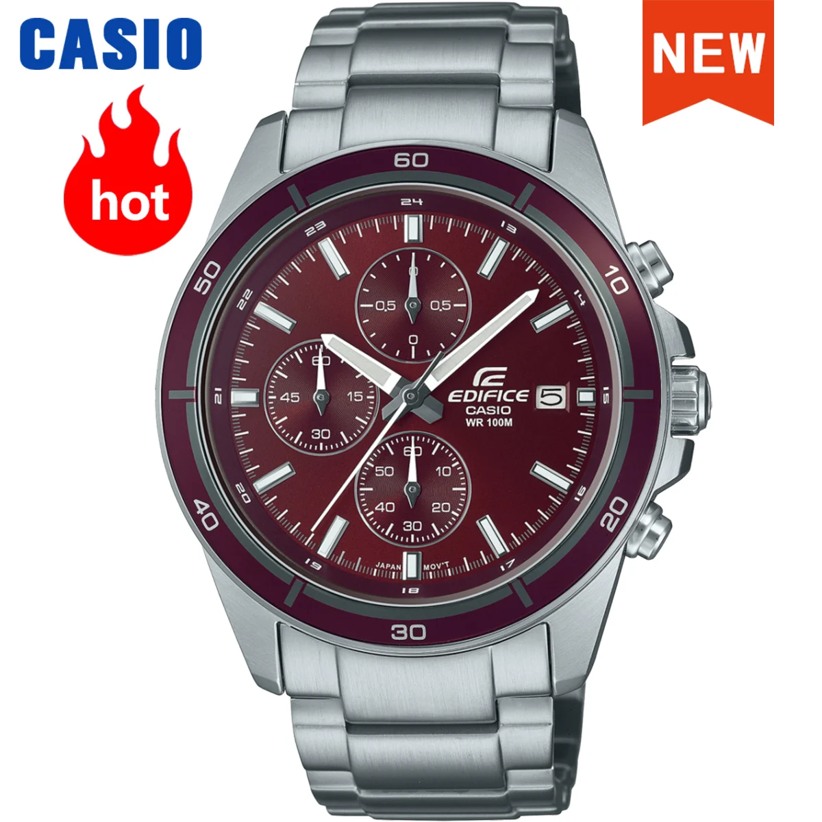 

Casio New model 2023 Edifice Series Brand Luxury Quartz Waterproof Chronograph Business fashions relogios masculino