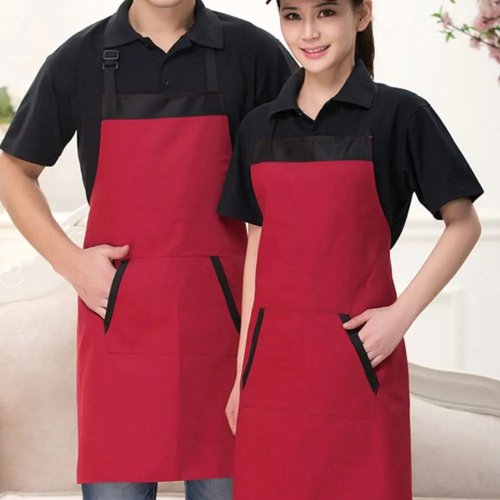 New Professional Cooking Baking Aprons Waterproof Breathable Kitchen Apron Large Pocket Working Clothes for Hairdressing
