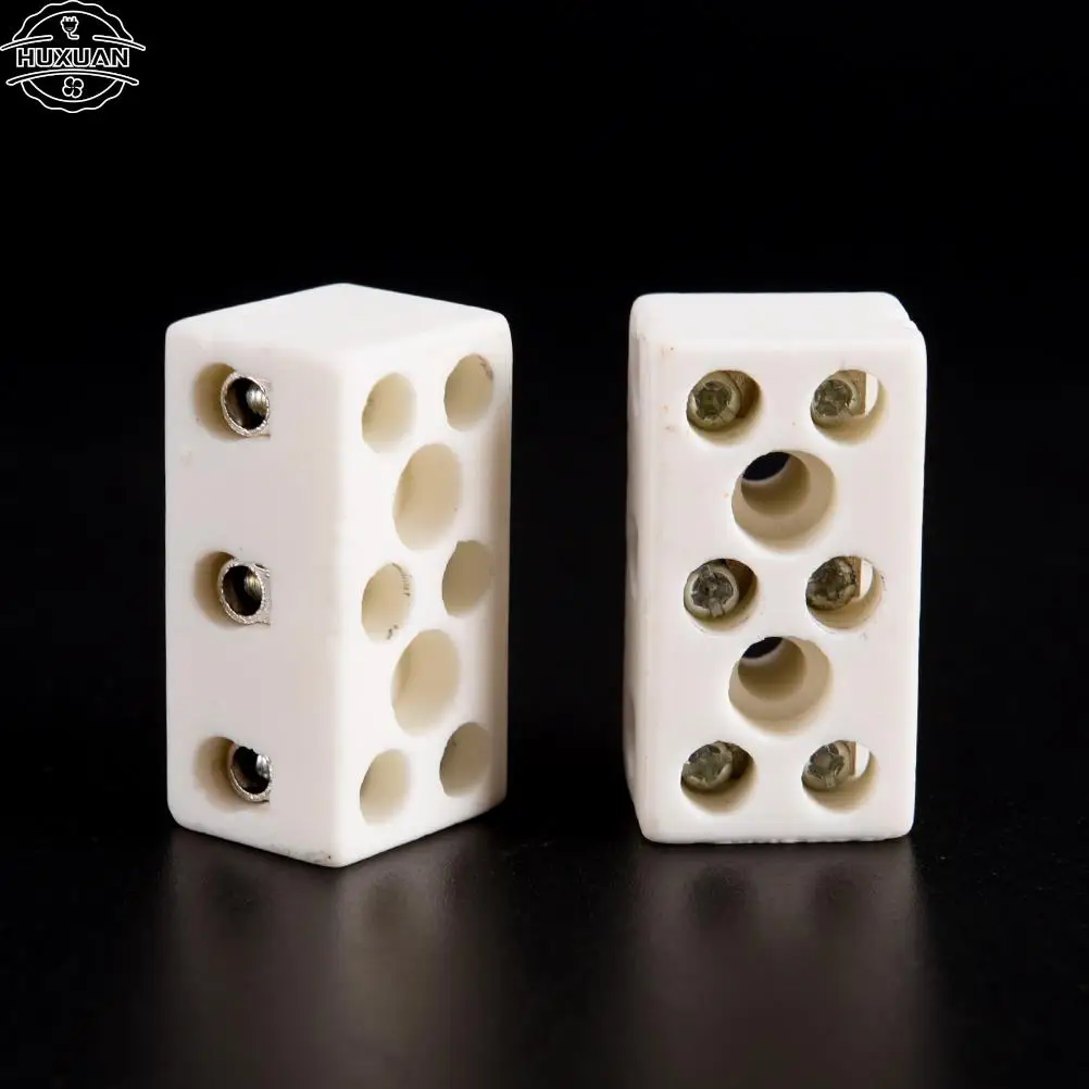 2pcs/lot 425 Degrees 10A-3P Bit Ceramic Post Terminal Blocks Celsius10A 250V Electrical Equipment Connectors Terminals