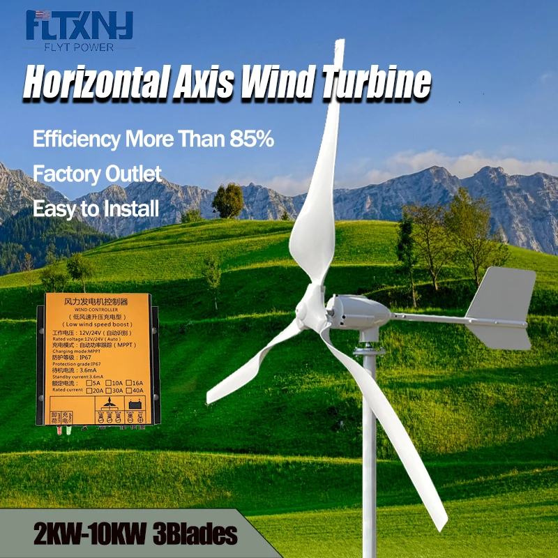 

Electricity Generation Free Power Windmill Maglev Generator Turbine Low Wind Start Noiseless Street Lamp Garden Farm Household