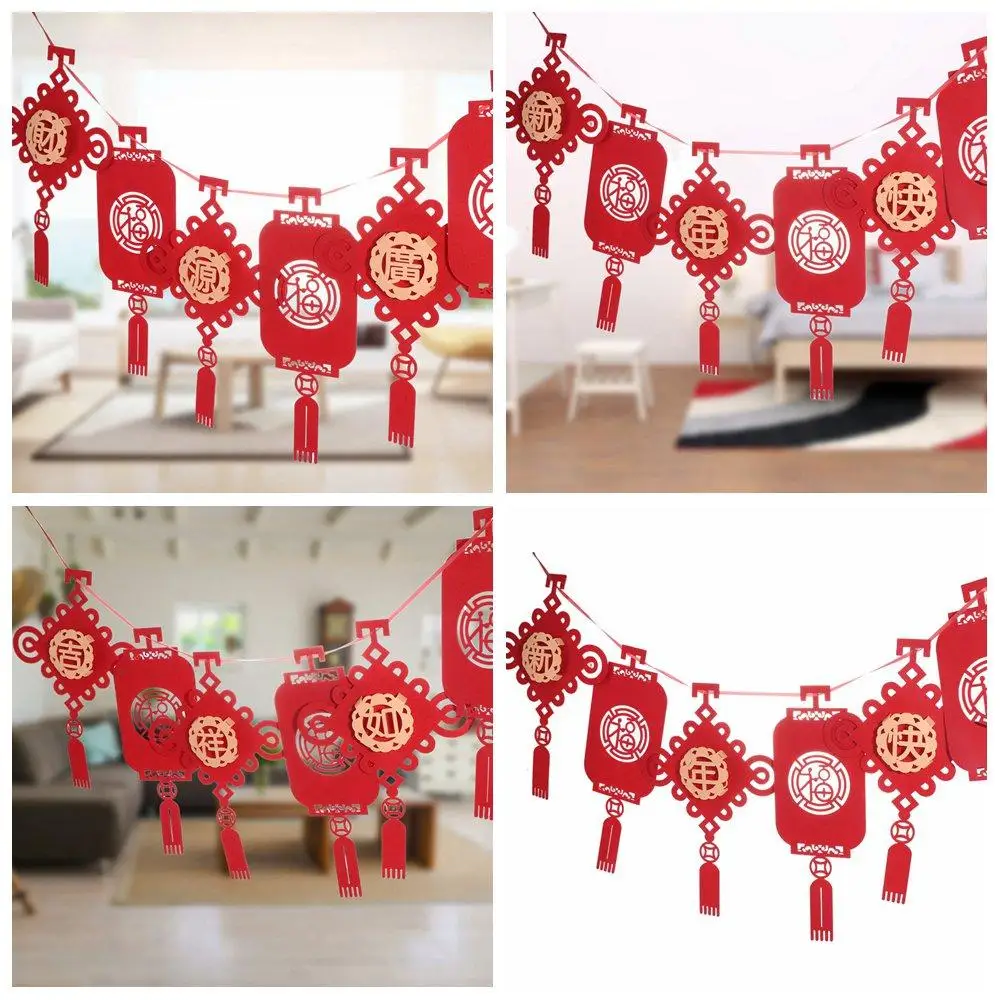 Spring Festival Hanging Pendants Traditional Non-woven Creative Exquisite Celebration Decoration Hanging Garland Banner