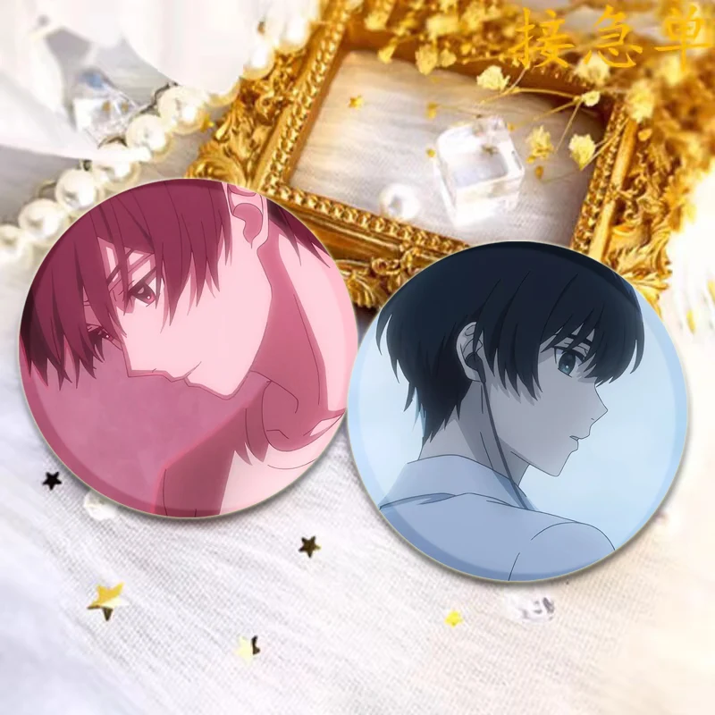 The Tunnel To Summer,The Exit of Goodbyes Pins Round Cartoon Brooches for Backpack Cothes Accessories Anime Collection Badge image 2