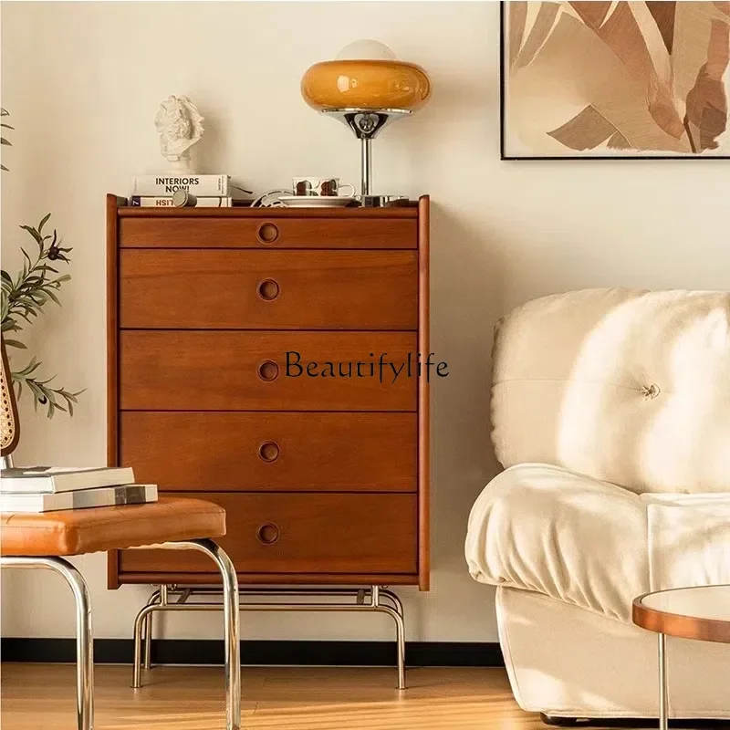 

LSolid wood chest storage retro cabinet