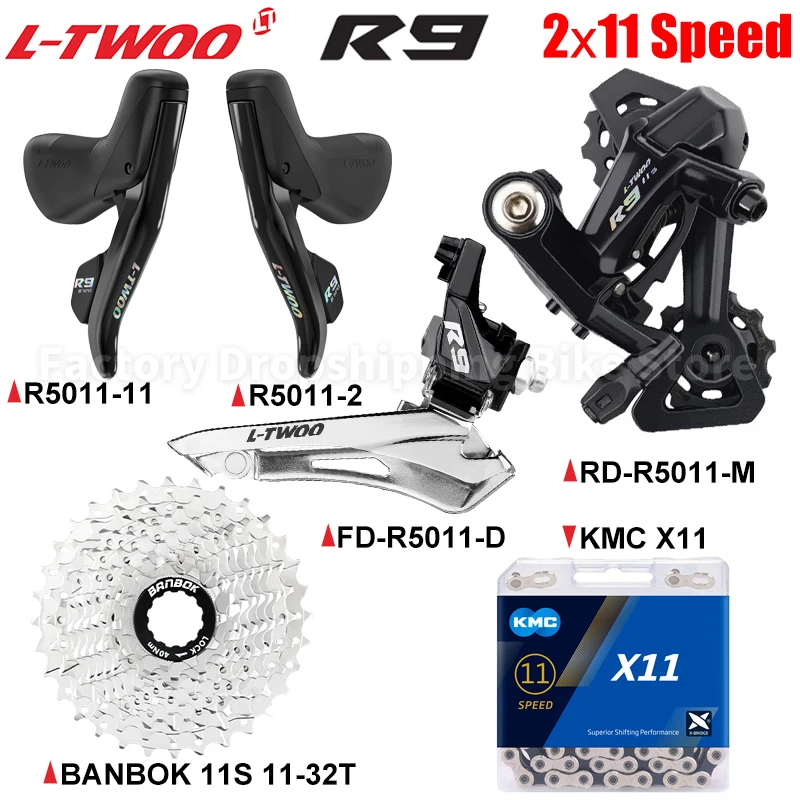 LTWOO R9 2X11 Speed Road Bike Mechanical Brake Dual Control Lever 11V Shifter SUNSHINE 28T 32T Cassette Sprocket Bicycle Parts