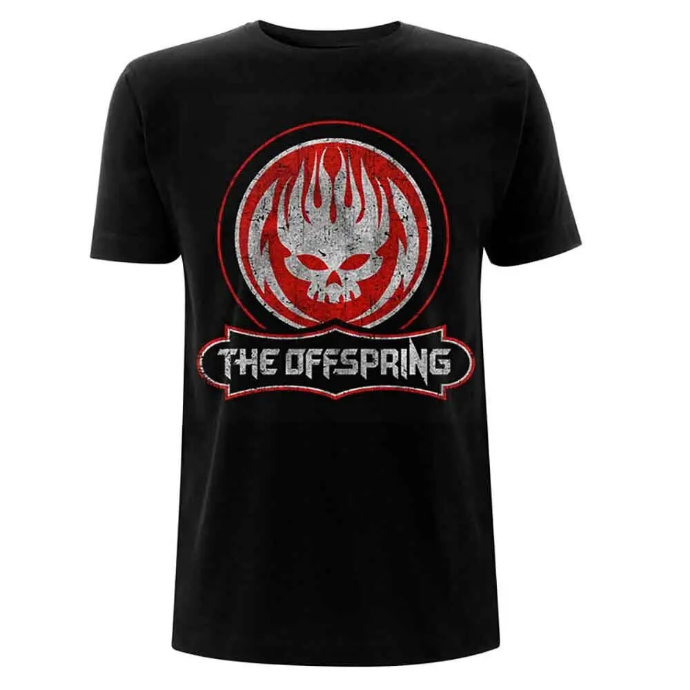 

The Offspring Distressed Skull T-Shirt Black New