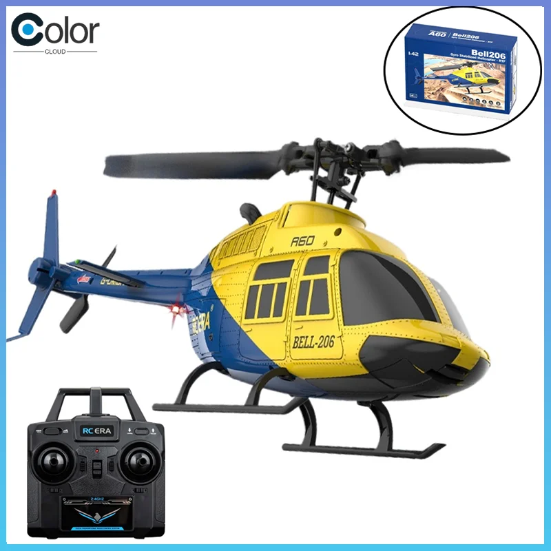 

Радиоуправляемый самолет 2025 Rc Era A60 1: 42 самолет с дистанционным управлением Bell 206, вертолет, оптическое позиционирование потока, 2,4 г, оригинал