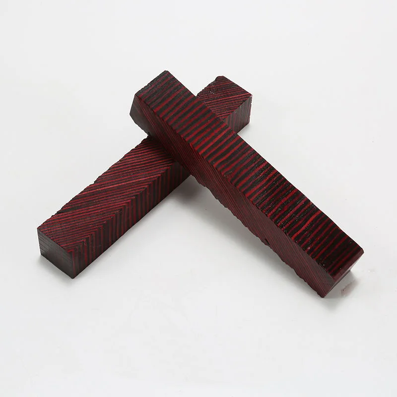 Colored wood Colored Solid Wood Multi-layer Compressed Wood Pen Knife Handle Buddha Bead Carving Materials Colorful Material image 3