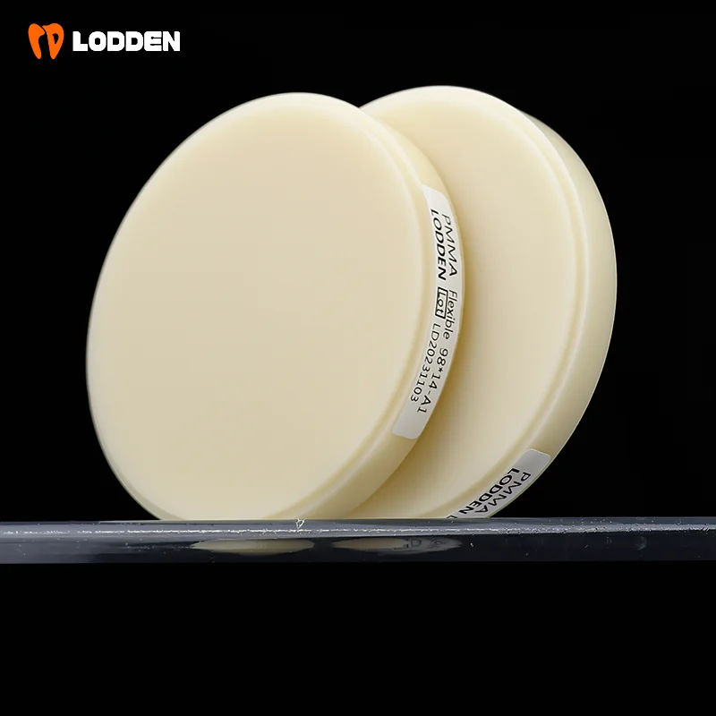 قرص PMMA من الأسيتال للأسنان 98 مللي متر VITA16 BL1/شفاف/وردي اللون مرن PMMA كتل مختبر الأسنان نظام كاميرا CAD طحن الأسنان فارغة