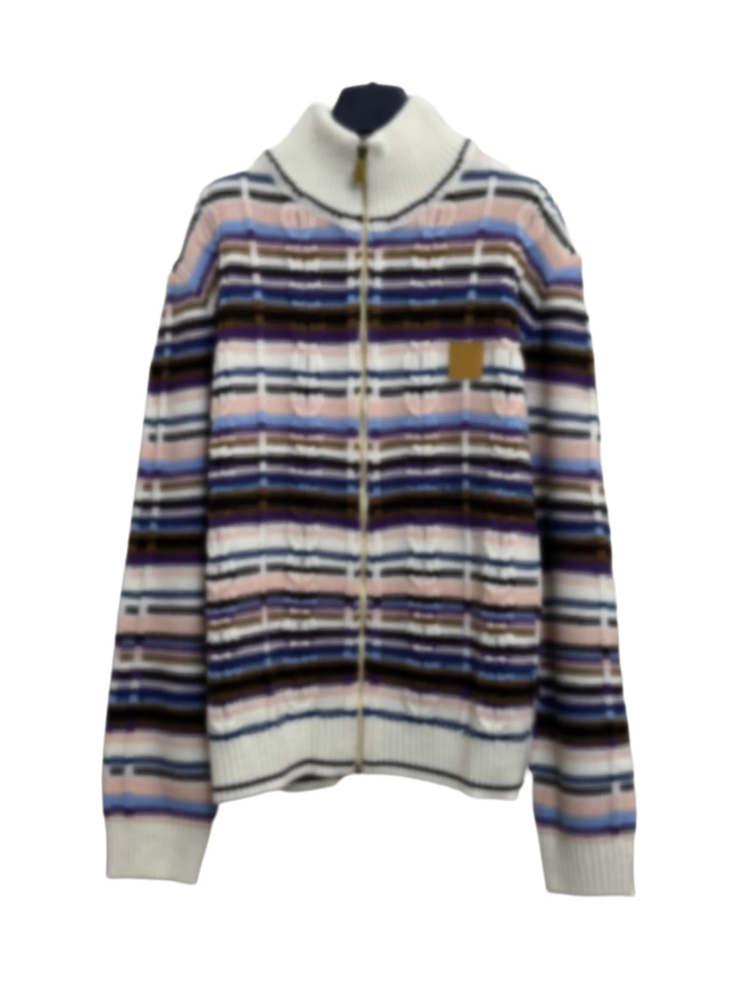 Lambs Wool Knitted Zipper Open Cardigan Jaet Loose Fit Long Sve ex Autumn Winter New Sle Color Blo Collar Coat