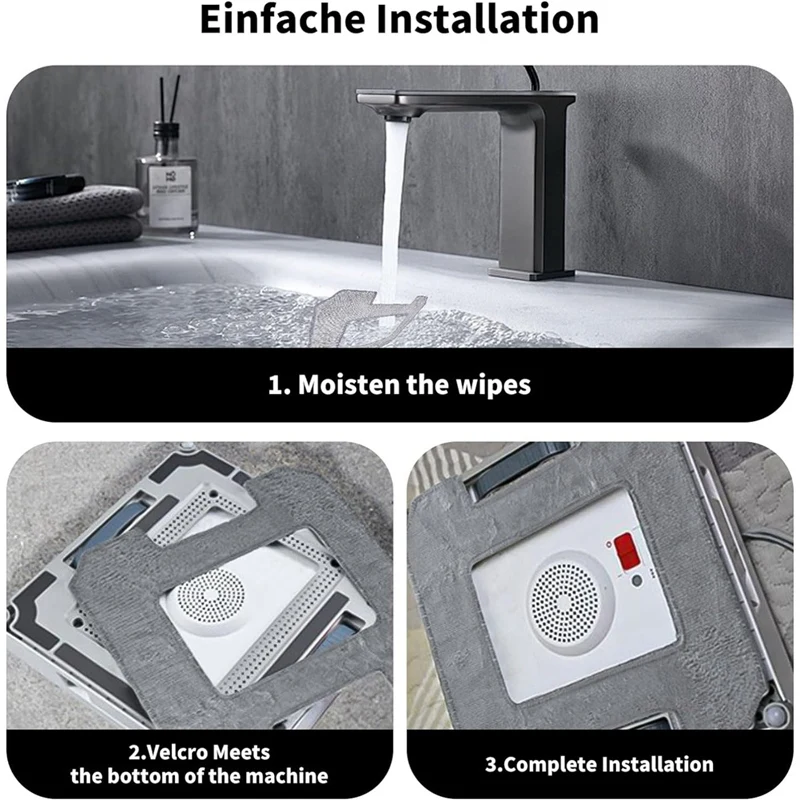 ABKB-16 упаковок чистящих подушечек для Ecovacs Winbot W1/W1 Pro, запасные части для чистящих салфеток из микрофибры