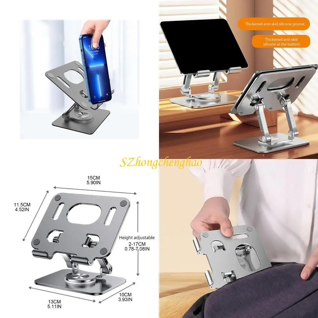 

360° Rotate Adjustable Laptop Stand Cooling Holder Anti-slip Pad Riser Rack 601D