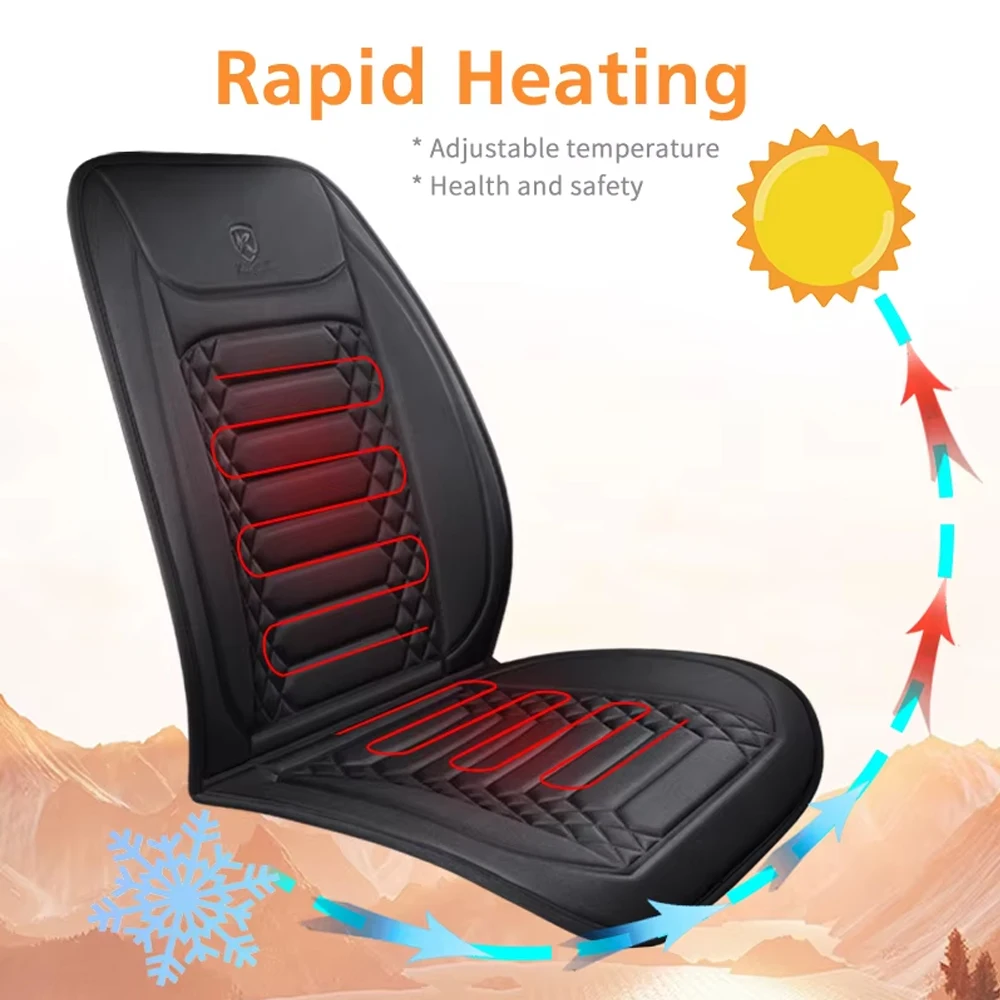 1/2PCS Car Winter Seat Set Heating 12v Driver Seat Cover Auto Thermal Cushion Vehicle Heated Seats Heated Cars Heating Cushion