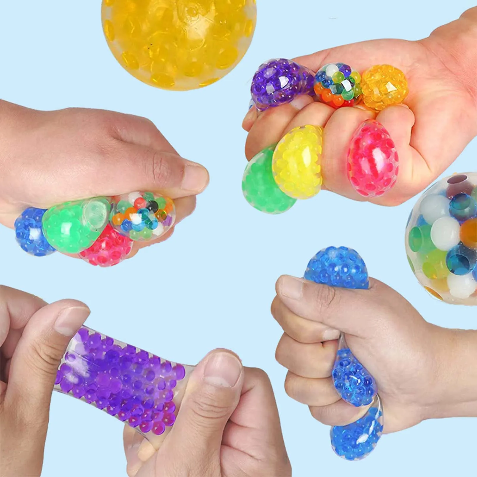 Sensory Stress Balls Set Fidget Toys Safe and Non Toxic Novelty Decompression Toys for Kids Adults Anxiety Stress Relief Toy