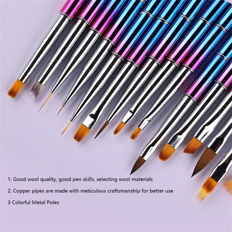 2/3PCS 20 Nail Art Brushes Not Easily Deformed Nail Tools Uv Polishing Design Nail Enhancement Manicure Tools Nail Brush