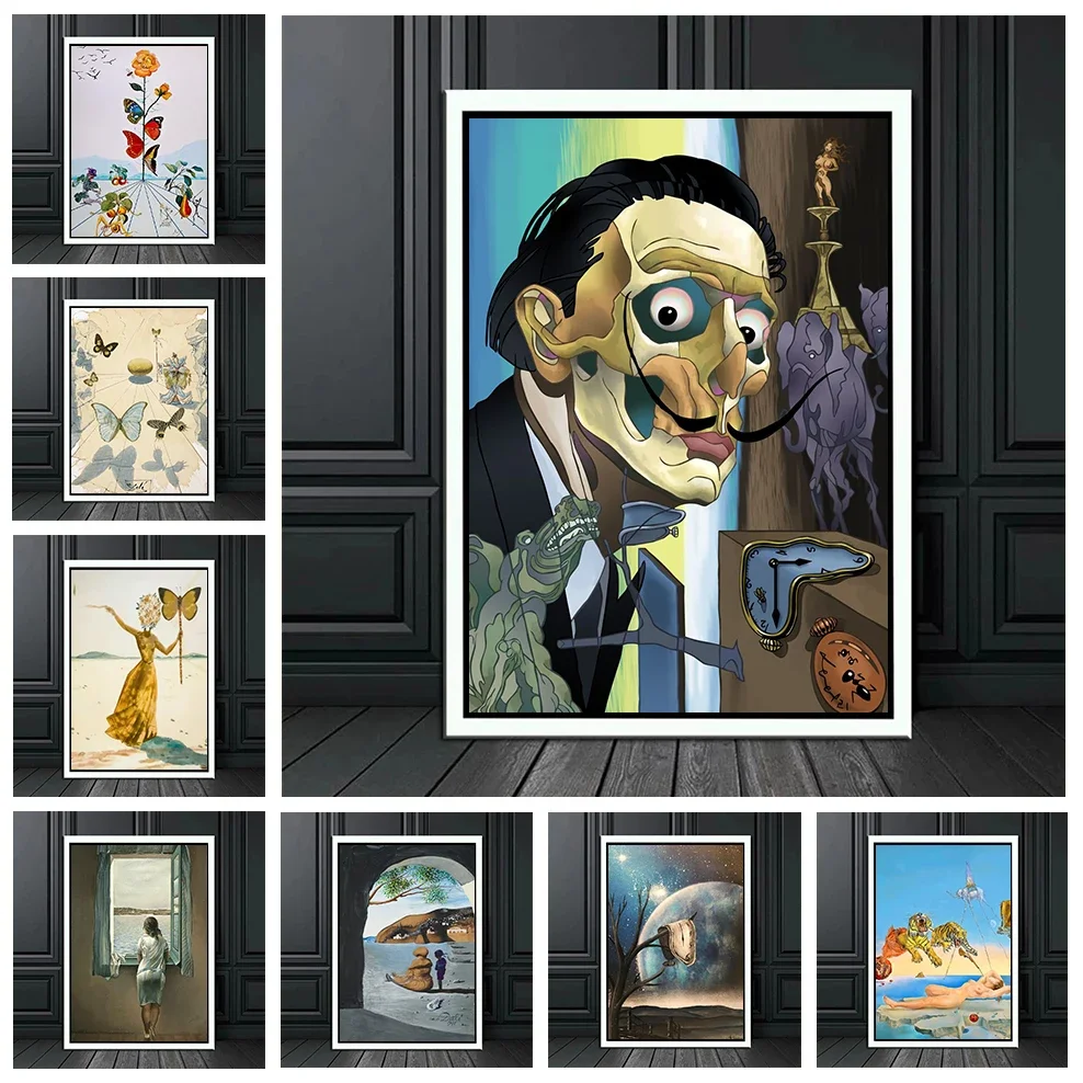Peinture sur toile de Salvador Dali, oeuvre surréaliste, affiches de persistance de la mémoire, art mural, décoration de salon et de maison