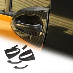 For Mercedes Benz Smart 451 Fortwo 2009-2015 ABS Carbon Fiber Car Exterior Door Handle Cover Trim Decor Sticker Accessories