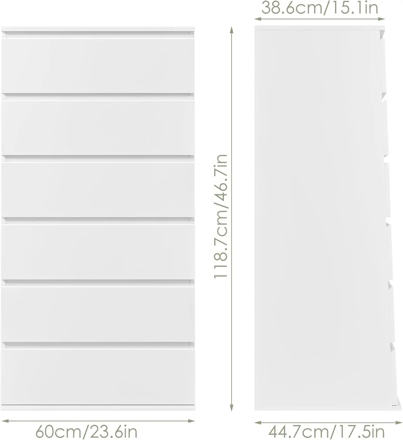 Commode haute moderne en bois  - Drawer Dresser White avis et prix