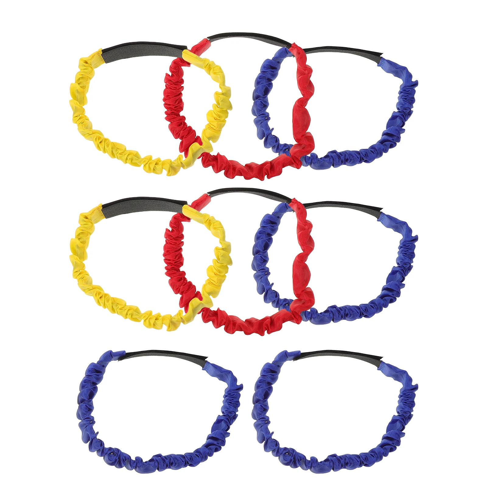 

8Pcs Three Legged Race Bands Adjustable Hook Loop Fastener Elastic Tie Ropes Soft Comfortable Straps Team Building Parent Child
